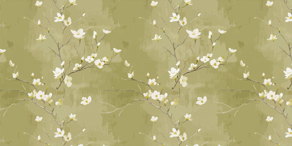 Willow Gold – Stylised Floral Repeat Wall Covering